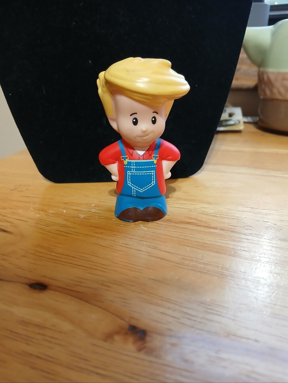 Blue and Red Farm Boy Figurine Kids Toy - Classic Play Figure